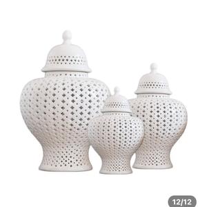 Jarrón de cerámica de arte Retro europeo, jarrón de suelo General hueco de plata dorada <span class=keywords><strong>barroca</strong></span> para adorno de entrada, decoración de habitación - Product Image 5