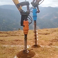 Nouveau modèle 2026 : Accessoire de forage en spirale polyvalent pour excavatrice – Perforation multi-usages du sol, des roches et du béton