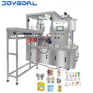 ZLD-2A Fully Automatic Double Head Spout Pouch Ice Cream Olive Oil Honey Filling Plugging And Capping Machine Made In China