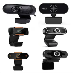 Webcam hd rotativa de alta definição, webcam de computador 1080p com microfone para pc e laptop