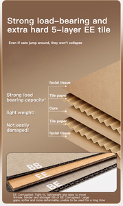 Kubus Nieuwe Slijtvaste Kat Krasbord Geïntegreerd Papier Shell Doos Kartonnen Doos Milieuvriendelijk Villa Kat Huis - Product Image 4