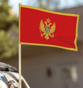 Bắc macedonia bán buôn thăng hoa trống giá rẻ cửa sổ xe cờ xe cờ Polyester cờ quốc gia - Product Image 5