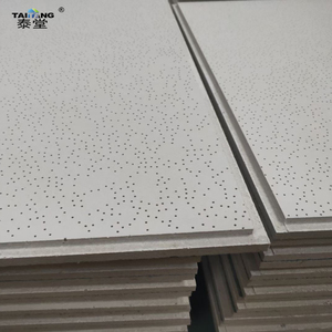 Plaque de plafond suspendu décorative en fibre minérale acoustique 600x600, 2 x 4 pieds, isolation phonique pour plafond - Product Image 3