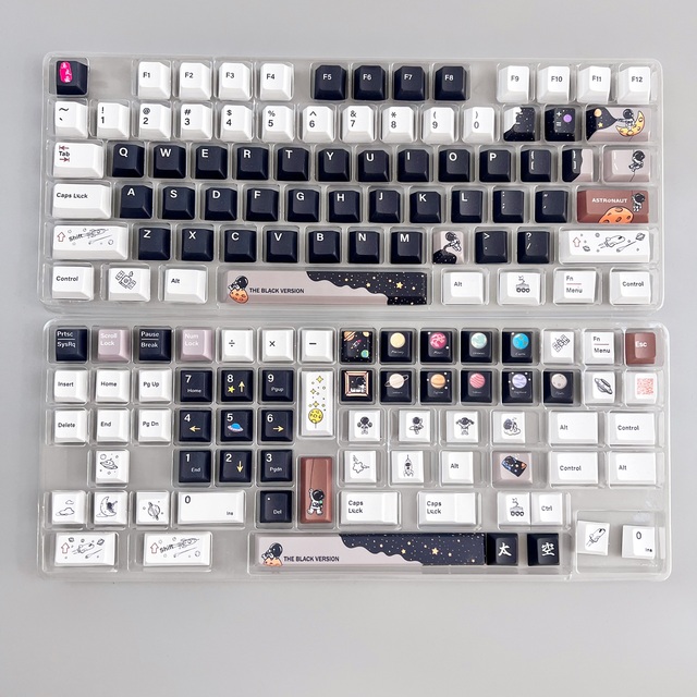 2024 Hot Astronaut V2 PBT Keycap 143 Keys Cherry Profile Five Sided Sublimation Dye-Sub Keycaps