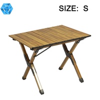 Ensemble table et chaises pliantes d'extérieur en alliage d'aluminium moderne et portable avec revêtement en poudre de bois pour villa, hôtel, école