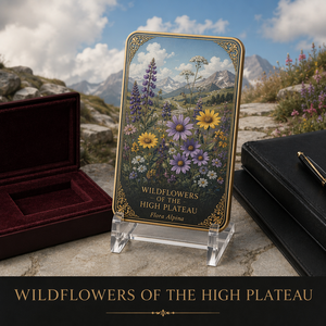 Tarjeta Coleccionable Metálica Personalizada con Impresión HD <span class=keywords><strong>de</strong></span> Flores Silvestres del Alto Plato, Recuerdo en Oro Antiguo, Regalo para Amantes <span class=keywords><strong>de</strong></span> <span class=keywords><strong>la</strong></span> Botánica - Product Image 2