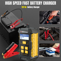 Testeur de batterie KONNWEI KW510 12V pour voiture, chargeur de batterie 5A, réparation par impulsions pour batteries humides, sèches, AGM, Gel, Plomb-Acide – Outil de réparation automobile