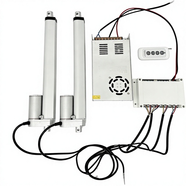 Premium 50mm Permanent Magnet Brushed DC Motor Linear Actuator Force with Upper & Lower Mounting Holes Electric Linear Actuator