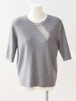 Maßgeschneidertes Damen O-Ausschnitt Freizeit Sommer Kurzarm-T-Shirt Slim Fit Einfarbig Atmungsaktiver Strickpullover Sommer