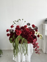 F142 Vente en gros de fleurs en ligne, boule de fleurs artificielles de luxe en soie, chemin de table, arche, allée pour décoration de centres de table de mariage