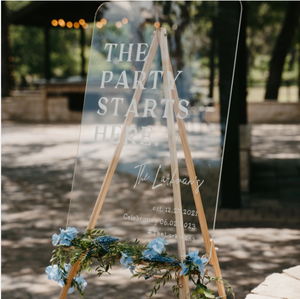 Letrero de Bienvenida de Acrílico de Alta Calidad para Boda, con Eslogan Personalizado, Superficie Lisa, Decoración para Banquete de Boda - Product Image 4