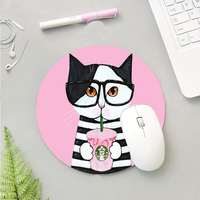 Tapis de souris rond personnalisé, tapis de bureau, tapis de souris pour ordinateur portable, tapis de souris pour ordinateur de bureau à domicile, tapis de souris mignon, tapis de bureau antidérapant en caoutchouc