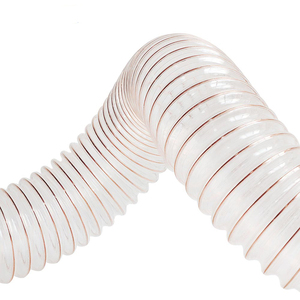 Tuyau de ventilation en PU à armature en fil d'acier léger, durable, facile à installer, longue durée de vie pour la ventilation des machines et l'irrigation des particules - Product Image 5