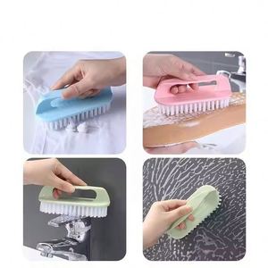 Brosse à chaussures portable en plastique ABS de haute qualité pour le nettoyage des interstices de salle de bain avec poignée - Product Image 2