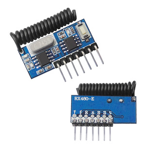 Mô-đun thu giải mã không dây superheterodyne RX480-4 Đầu ra điện cao Điều khiển từ xa 4 chiều 1527 học không dây - Product Image 6