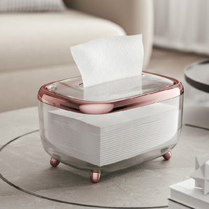 Boîte à mouchoirs en acrylique transparent <span class=keywords><strong>de</strong></span> luxe UCO, décoration d'intérieur, interrupteur magnétique, porte-papier autoportant pour voiture et salon - Product Image 4