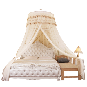 Nhà Máy Giá Bán Buôn Sang Trọng Phong Cách Polyester Ren Trang Trí Treo Tán Muỗi Lưới Muỗi - Product Image 1