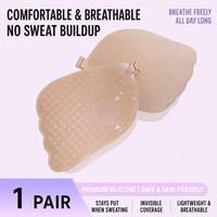 Coussinets de soutien-gorge adhésifs respirants en tissu Mango Wing, effet push-up, invisibles, anti-transpiration et imperméables
