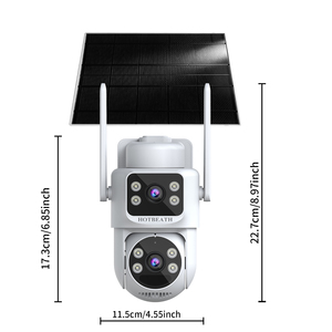 Cámara de Seguridad Solar WiFi ESEECLOUD, 4MP 2K, Doble Lente, Inalámbrica, WiFi, PTZ, IP66, para Exteriores, con Almacenamiento en Tarjeta de Memoria - Product Image 4