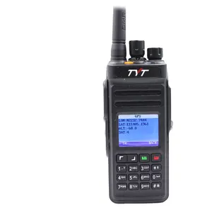 Tyt Dmr dijital radyo Md-398 10w Uhf 400-480mhz ile Gps Ip67 fonksiyonlu Analog 15 saat dijital 25 saat Walkie Talkie