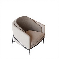 Fauteuil moderne en bois pour hall d'hôtel, mobilier de café, chaise longue de salon, canapé individuel de luxe, canapé élégant pour bureau à domicile et chambre