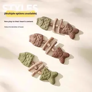 Brinquedo para Gato em Forma de Peixe Multicolorido, Bastão de Madeira com <span class=keywords><strong>Catnip</strong></span>, Durável e Divertido para Entretenimento - Product Image 3