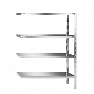 Scaffale Estensibile a 4 Ripiani in Acciaio Inox AISI 304, 60 x 60 cm, Altezza 200 cm, Unità di Scaffalatura INOX POWER Italia - Product Image 2