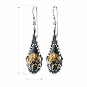 Orecchini a forma di fiore con texture colorata, gioielli retrò da donna, idee regalo - Product Image 4