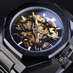 Hot Sale Hollow Business Style Men's Automatic <b>Mechanical</b> <b>Watch</b> Durable Portable Alloy Waterproof - Product Image 5