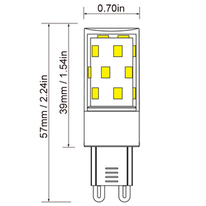 Bombilla LED G9 de 5W con Cuerpo de Cerámica, Regulable, Sin Parpadeo, AC230V, Marca <span class=keywords><strong>Samat</strong></span> - Product Image 4