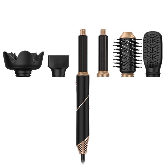 Professional 6-in-1 Multi Styler Hair Tool Hair Curler Straightener Brush Diffuser Hot Air Styler