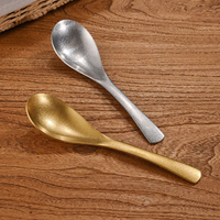 Cuillère de table coréenne en acier inoxydable 304, style rétro et luxe léger, petite cuillère à soupe, motif flocon de neige antique, vaisselle