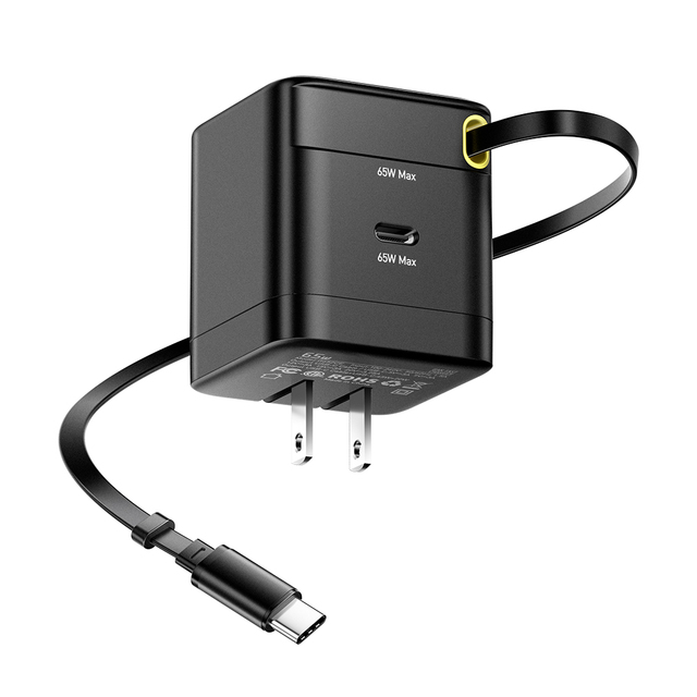 ESSAGER G652CU Series 65W Built-In USB-C Cable GaN USB-C Charger