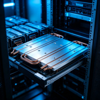 Plaque de refroidissement liquide en aluminium avec tube en cuivre usiné CNC, plaque de refroidissement à eau pour batterie de véhicule électrique, stockage d'énergie, centre de données, IGBT