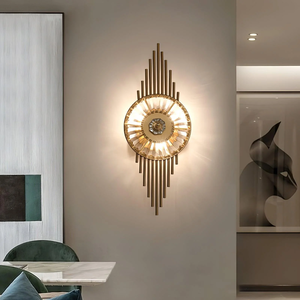 Lampe murale LED moderne et élégante en or pour la maison, applique murale abstraite pour le salon, éclairage décoratif - Product Image 2