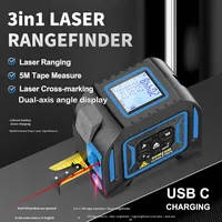 Outil de mesure laser et ruban numérique 40m/60m/80m et 5m avec écran LCD