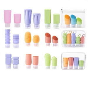 Ensemble de flacons distributeurs pliables en silicone grande capacité, best-seller transfrontalier, pour cosmétiques, <span class=keywords><strong>gel</strong></span> <span class=keywords><strong>douche</strong></span>, shampoing, lotion de voyage - Product Image 1