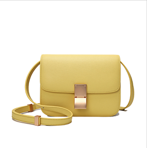 Bolso de Hombro de Cuero para Mujer, Estilo Azafata, de Piel Vacuna, Diseño Simple y Versátil, Pequeño y Cuadrado, Novedad 2020 - Product Image 4