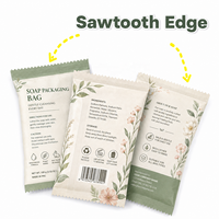 Sachets d'échantillons de soins de la peau avec logo imprimé personnalisé, sachet en feuille d'aluminium thermoscellable, emballage en plastique imperméable pour savon en barre