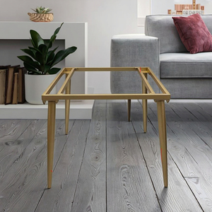 Özelleştirilebilir Modern Metal braket masa ayakları ofis masası raf oturma odası için yemek masası sehpa raf ayak kaya plaka - Product Image 2