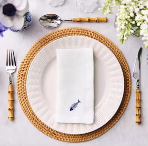 Salvamantel Redondo de Ratán Natural Ecológico Estilo Bohemio, Plato Decorativo Tejido para Bodas y Fiestas, Hecho en Vietnam, Marca GREENCRAFT - Product Image 2