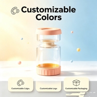Gobelets en verre personnalisés multi-tailles avec logo, gobelet en verre rose en forme d'ours, gobelets doseurs Starbucks, gobelet à cocktail, gobelet à thé