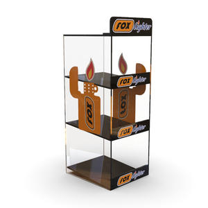 Espositore a 3 Livelli in Acrilico con LED Personalizzato per Negozi di Articoli per Fumatori, Uso Promozionale, Banco Espositivo da Terra per Vendita al Dettaglio - Product Image 4