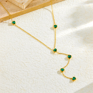 Heart Shape Rhinestone Y Chain Necklace Zinc Alloy Daily Wear Women's Fashion Jewelry N3159 N3160 N3161 - Product Image 2