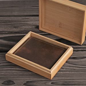 Directo de fábrica, billetera delgada de cuero laserable, billetera delgada para tarjetas, billetera de cuero grabada plegable minimalista personalizada - Product Image 5