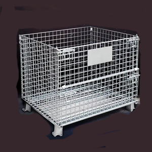 Sơn tĩnh điện nặng <span class=keywords><strong>Stackable</strong></span> dây lưới bin phụ kiện đường ống dây giỏ lắp ráp cho hiệu quả kho lưu trữ <span class=keywords><strong>Pallet</strong></span> - Product Image 1