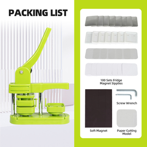 Mới nhất vuông 50x50 mét nút từ Maker DIY tùy chỉnh Pin huy hiệu Máy ép - Product Image 6