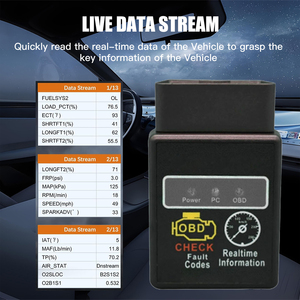 Strumento Diagnostico OBDII 12V ELM327 per Auto, Adattatore CAN OBDii, Lettore di Codici con V1.5 e 2.0, Cancellazione Errori, Scanner OBD HH <span class=keywords><strong>OBD2</strong></span> - Product Image 5