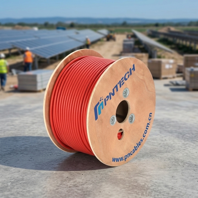 PNTECH Pv Solar Dc Cable 4mm2 6mm2 10mm2 16mm2 1x6mm2  Xlpo Xlpe  Solar Panel Power Electric Wire Pv Cable