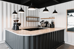 Hợp thời trang <span class=keywords><strong>Modular</strong></span> cafe đúc sẵn <span class=keywords><strong>container</strong></span> Xây Dựng Thương mại ngoài trời di động nhà cà phê với Sandwich Panel vật liệu thép - Product Image 4